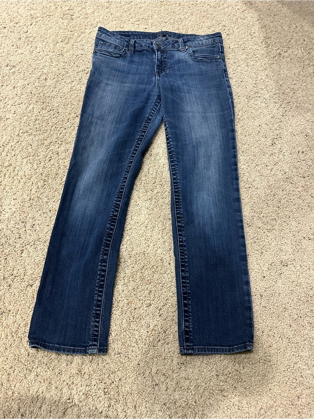 KUT From The Kloth Claire Skinny Jeans Size 10 Medium Wash Stretch Denim
